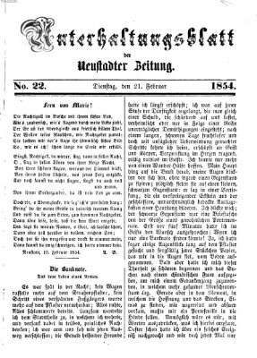 Neustadter Zeitung Dienstag 21. Februar 1854