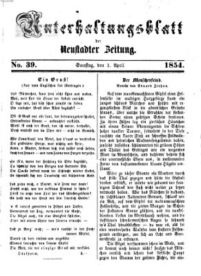 Neustadter Zeitung Samstag 1. April 1854