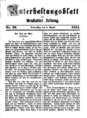 Neustadter Zeitung Donnerstag 3. August 1854