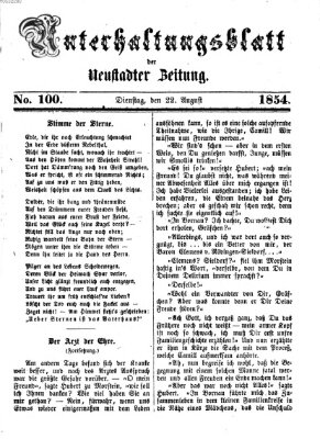 Neustadter Zeitung Dienstag 22. August 1854