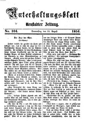 Neustadter Zeitung Donnerstag 31. August 1854