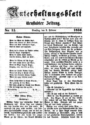 Neustadter Zeitung Samstag 2. Februar 1856