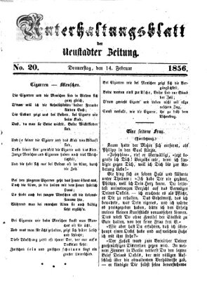 Neustadter Zeitung Donnerstag 14. Februar 1856