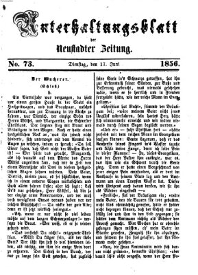 Neustadter Zeitung Dienstag 17. Juni 1856
