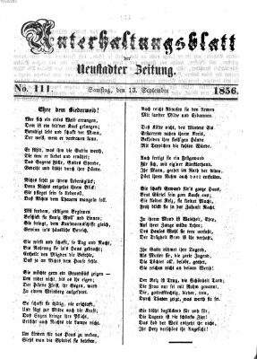 Neustadter Zeitung Samstag 13. September 1856