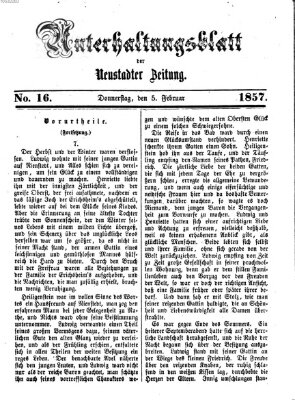 Neustadter Zeitung Donnerstag 5. Februar 1857