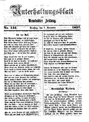 Neustadter Zeitung Samstag 7. November 1857