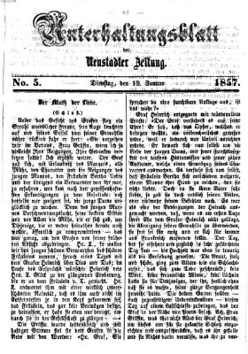 Neustadter Zeitung Dienstag 12. Januar 1858