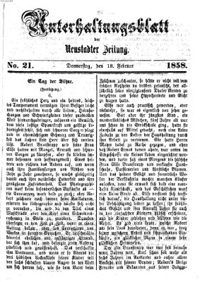 Neustadter Zeitung Donnerstag 18. Februar 1858