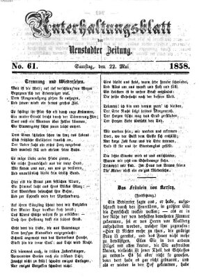 Neustadter Zeitung Samstag 22. Mai 1858