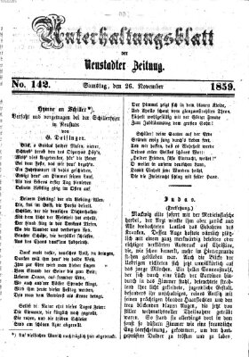 Neustadter Zeitung Samstag 26. November 1859