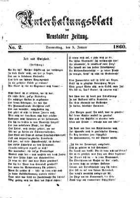 Neustadter Zeitung Donnerstag 5. Januar 1860