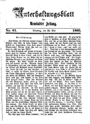 Neustadter Zeitung Dienstag 22. Mai 1860