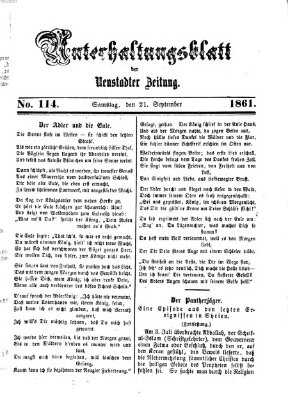 Neustadter Zeitung Samstag 21. September 1861