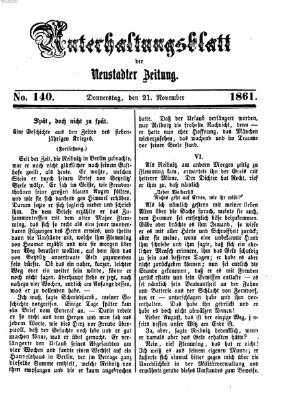Neustadter Zeitung Donnerstag 21. November 1861