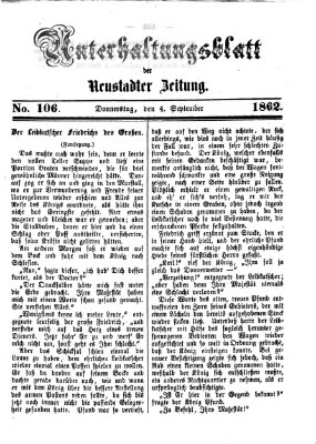 Neustadter Zeitung Donnerstag 4. September 1862