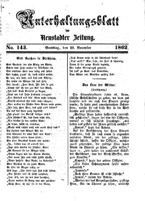 Neustadter Zeitung Samstag 29. November 1862