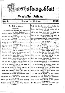 Neustadter Zeitung Samstag 10. Januar 1863