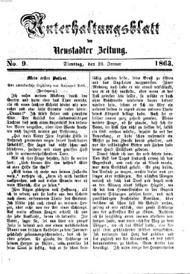 Neustadter Zeitung Dienstag 20. Januar 1863