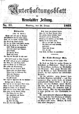 Neustadter Zeitung Samstag 24. Januar 1863