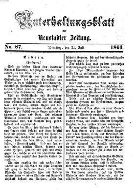 Neustadter Zeitung Dienstag 21. Juli 1863