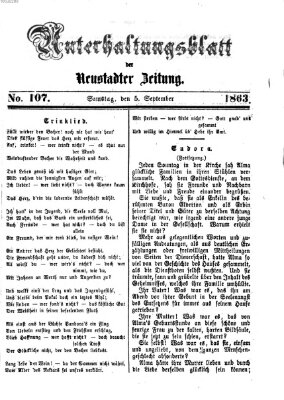 Neustadter Zeitung Samstag 5. September 1863
