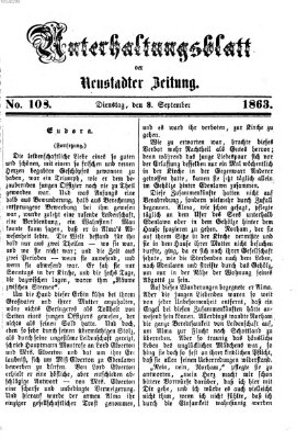 Neustadter Zeitung Dienstag 8. September 1863