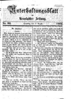 Neustadter Zeitung Dienstag 2. August 1864