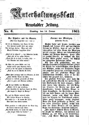 Neustadter Zeitung Samstag 14. Januar 1865