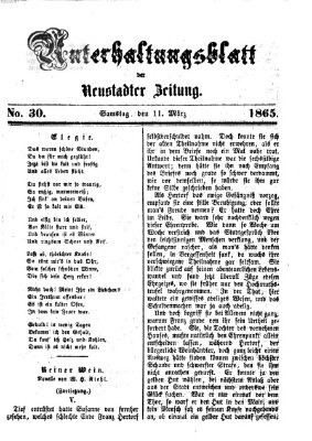 Neustadter Zeitung Samstag 11. März 1865
