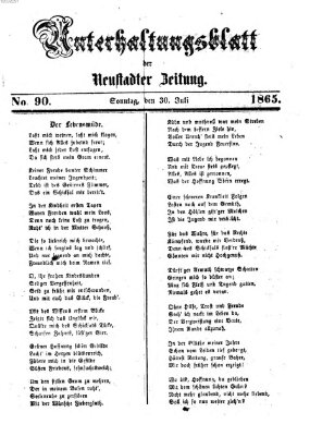 Neustadter Zeitung Sonntag 30. Juli 1865