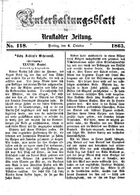 Neustadter Zeitung Freitag 6. Oktober 1865
