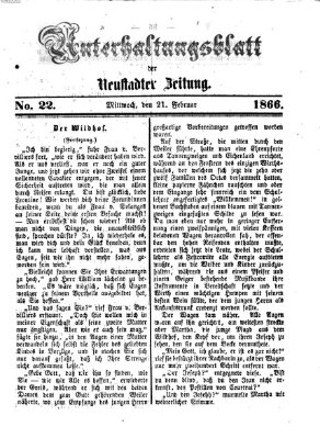 Neustadter Zeitung Mittwoch 21. Februar 1866