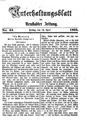 Neustadter Zeitung Freitag 13. April 1866