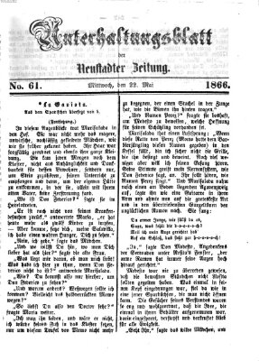 Neustadter Zeitung Dienstag 22. Mai 1866