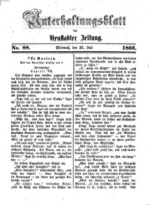 Neustadter Zeitung Mittwoch 25. Juli 1866
