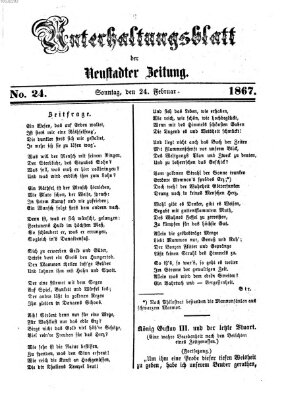 Neustadter Zeitung Sonntag 24. Februar 1867