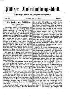 Pfälzer Unterhaltungsblatt (Pfälzische Volkszeitung) Mittwoch 28. März 1866