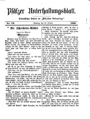 Pfälzer Unterhaltungsblatt (Pfälzische Volkszeitung) Sonntag 28. Oktober 1866