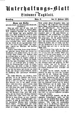 Lindauer Tagblatt für Stadt und Land Samstag 13. Februar 1869