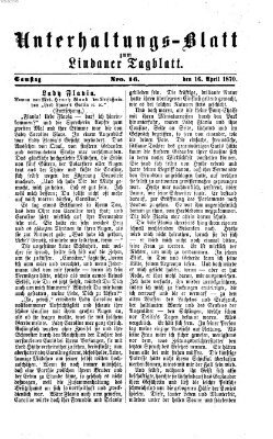 Lindauer Tagblatt für Stadt und Land Samstag 16. April 1870