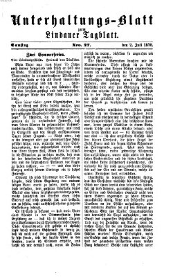 Lindauer Tagblatt für Stadt und Land Samstag 2. Juli 1870