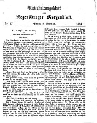 Regensburger Morgenblatt Sonntag 22. November 1863