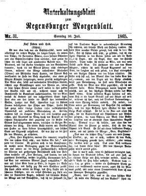Regensburger Morgenblatt Sonntag 30. Juli 1865