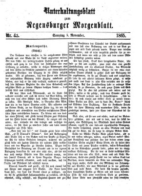 Regensburger Morgenblatt Sonntag 5. November 1865