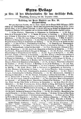 Wochenblatt für das christliche Volk Sonntag 23. Dezember 1866