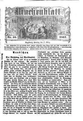 Wochenblatt für das christliche Volk Sonntag 10. März 1867