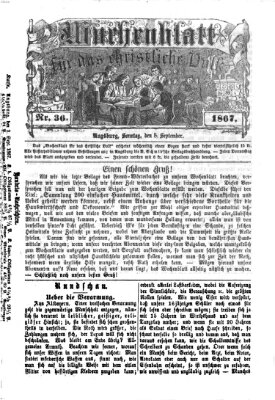 Wochenblatt für das christliche Volk Sonntag 8. September 1867