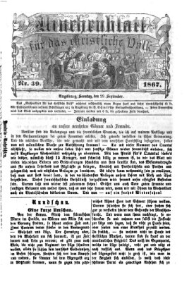 Wochenblatt für das christliche Volk Sonntag 29. September 1867