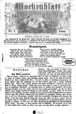 Wochenblatt für das christliche Volk Sonntag 3. Januar 1869